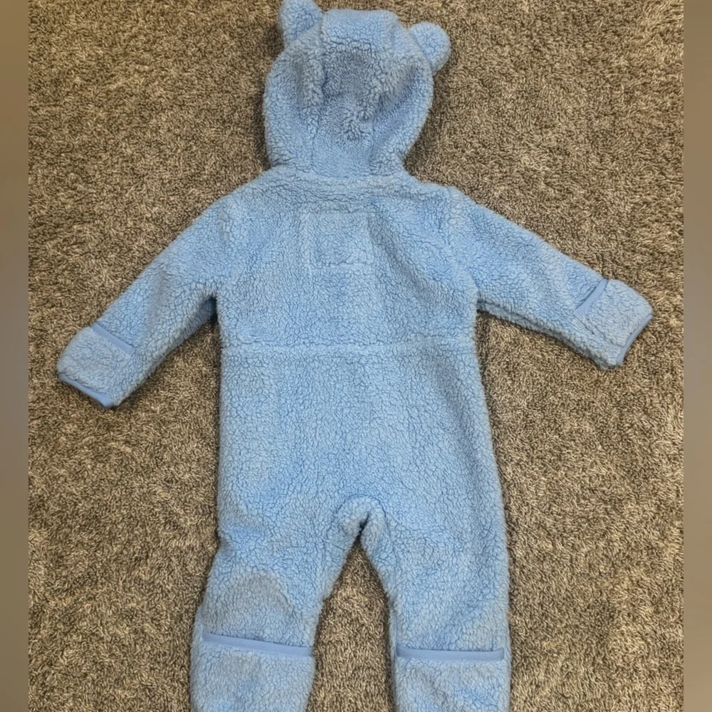 The North Face Baby Campshire One-Piece Cozy Blue Kids One Piece Size 3-6 months